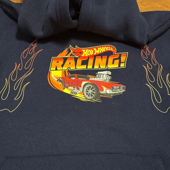 Hot Wheels Other - Hot Wheels Racing Hoodie with Flame Design